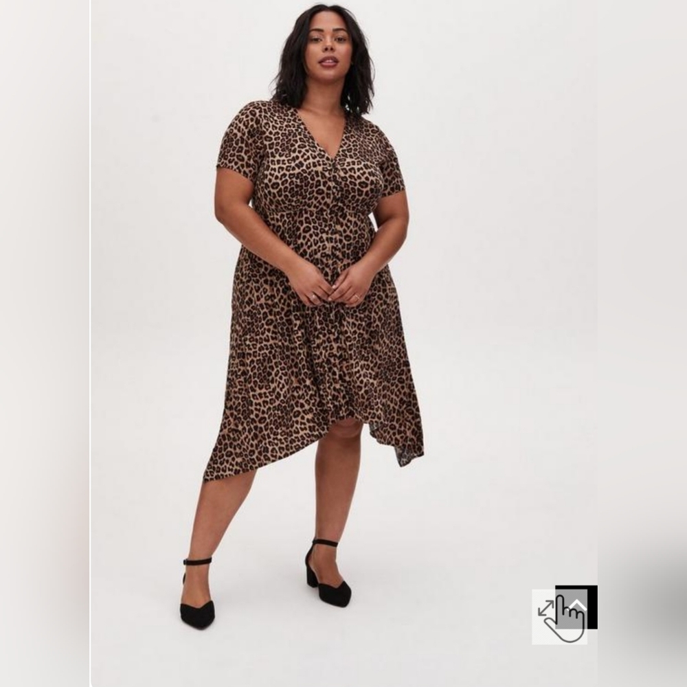 TORRID Midi Challis Shirt Dress